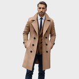 Sobretudo Longo Transpassado de Lã Masculino Bellaro®