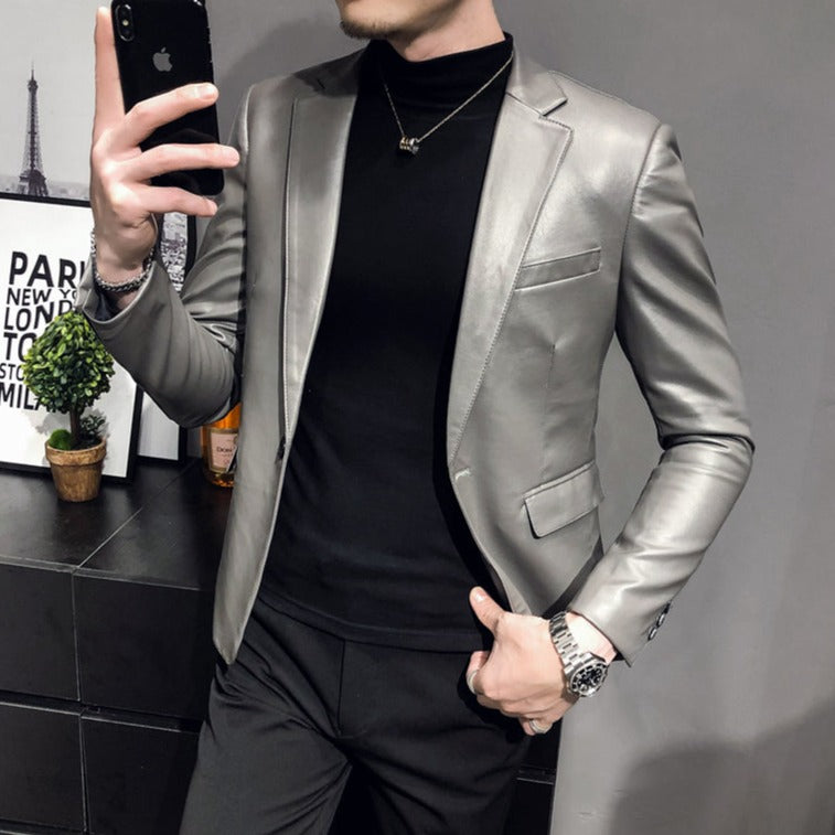 Blazer Masculino de Couro Bellaro®