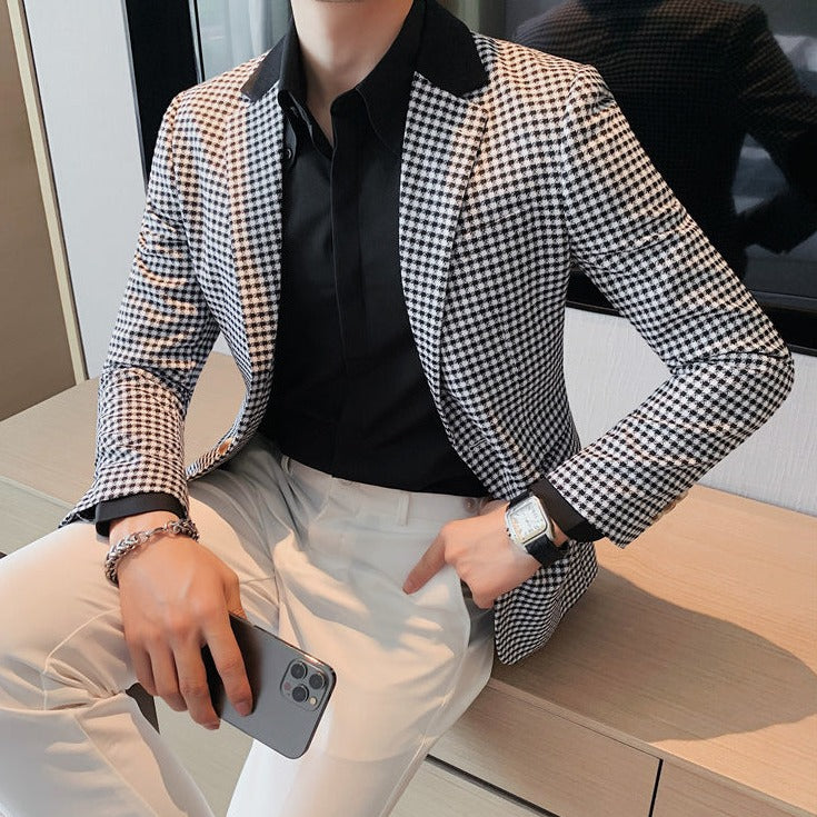 Blazer Masculino Slim Fit Xadrez Bellaro® S1036