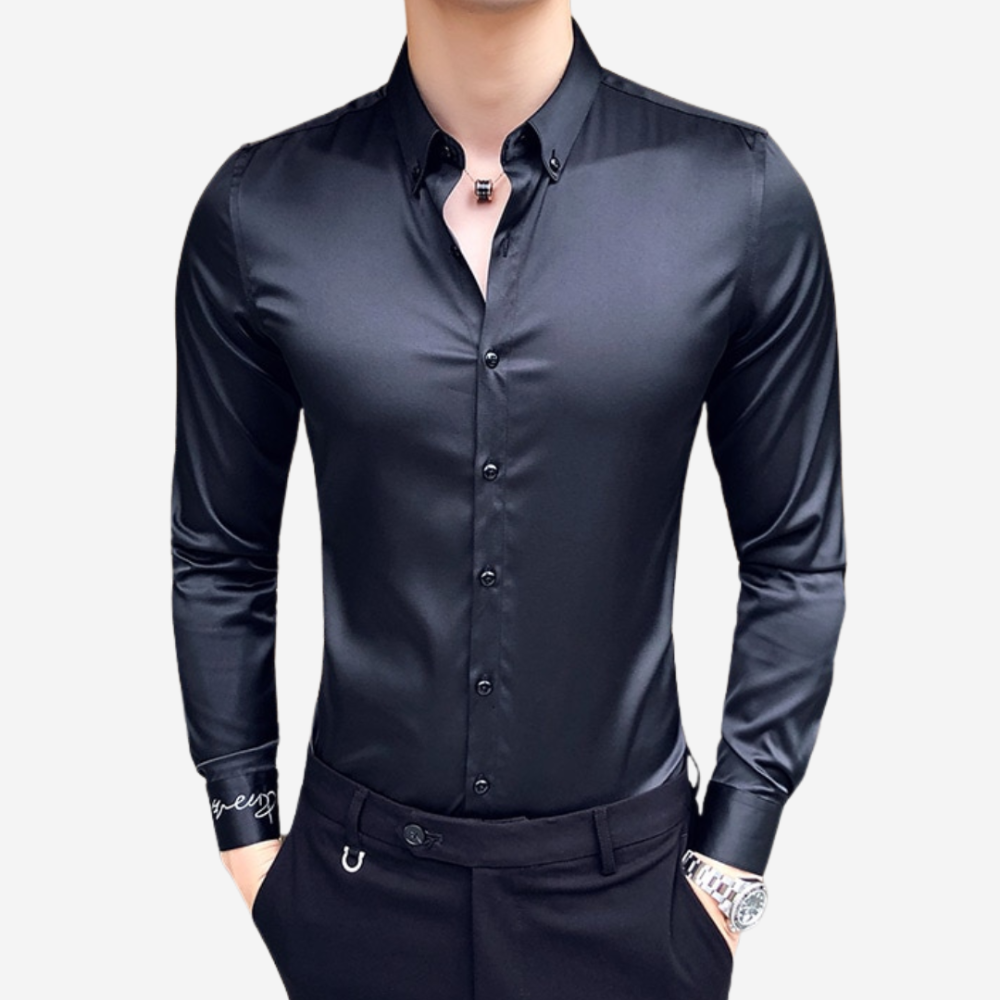 Camisa Social Masculina Slim Elegance