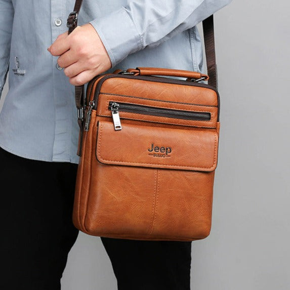 Bolsa Pequena Couro Genuíno Masculina