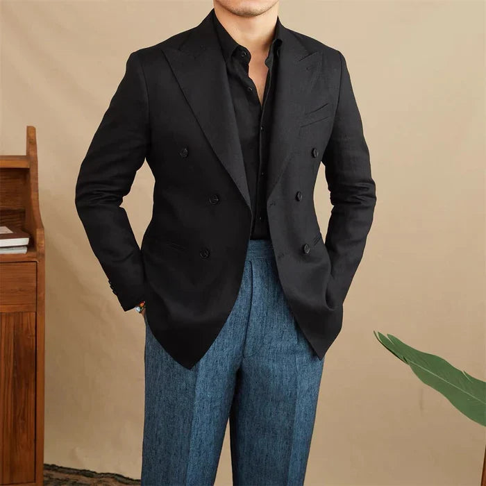 Blazer de Linho Transpassado Masculino Bellaro® S1211