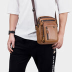 Bolsa Masculina Pequena Couro Genuíno