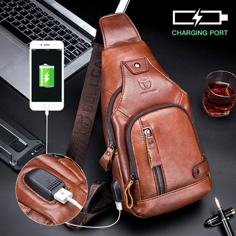 Bolsa Masculina Bag Couro Genuíno