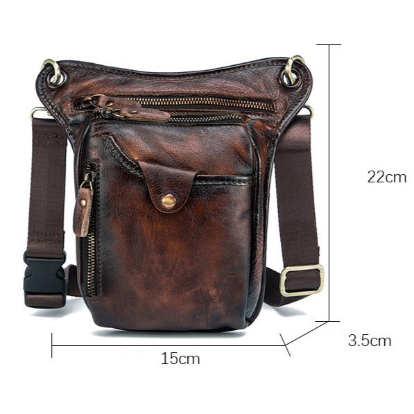 Bolsa Masculina de Cintura Couro Genuíno