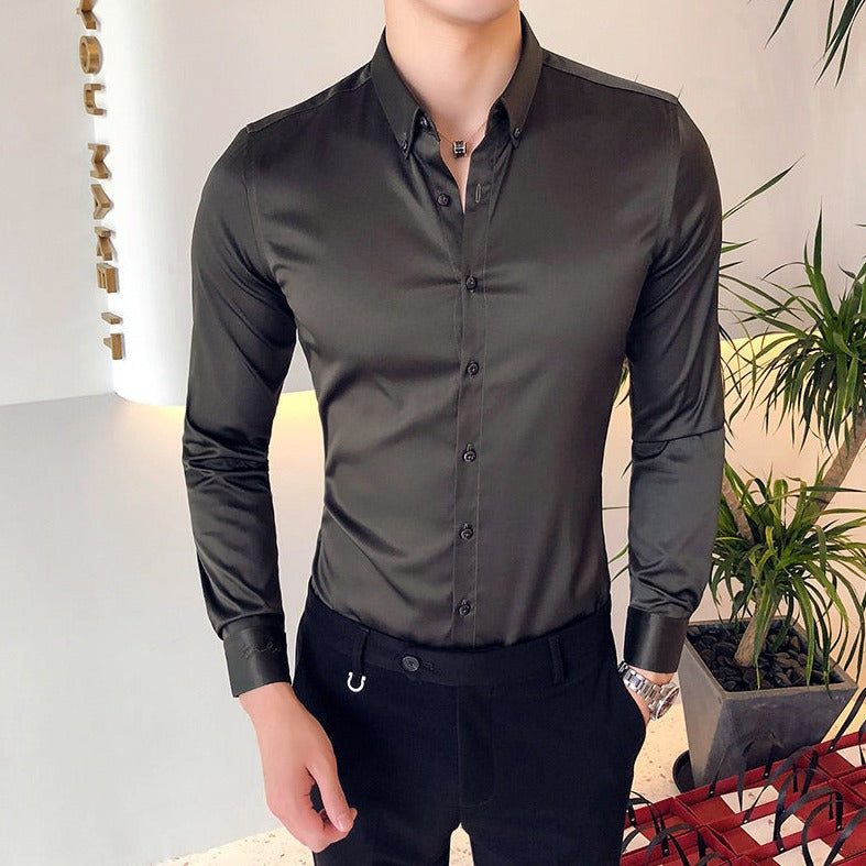 Camisa Social Masculina Slim Elegance