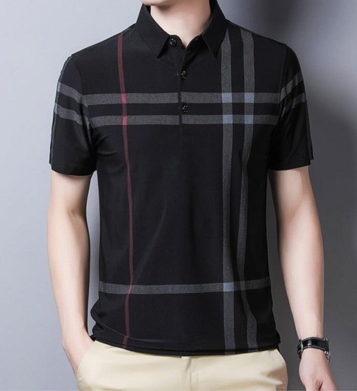 Camisa Masculina Polo com Listras
