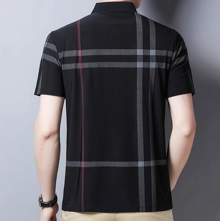 Camisa Masculina Polo com Listras