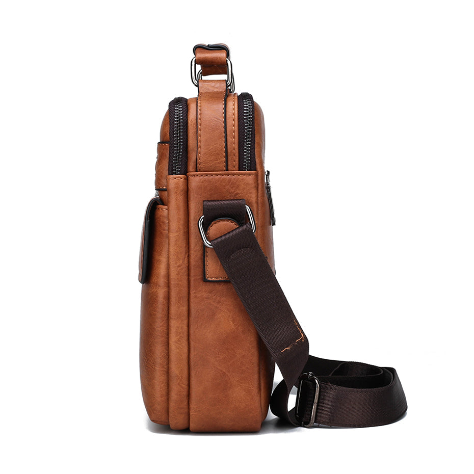 Bolsa Pequena Couro Genuíno Masculina