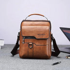 Bolsa de Couro Pequena Masculina Impermeável