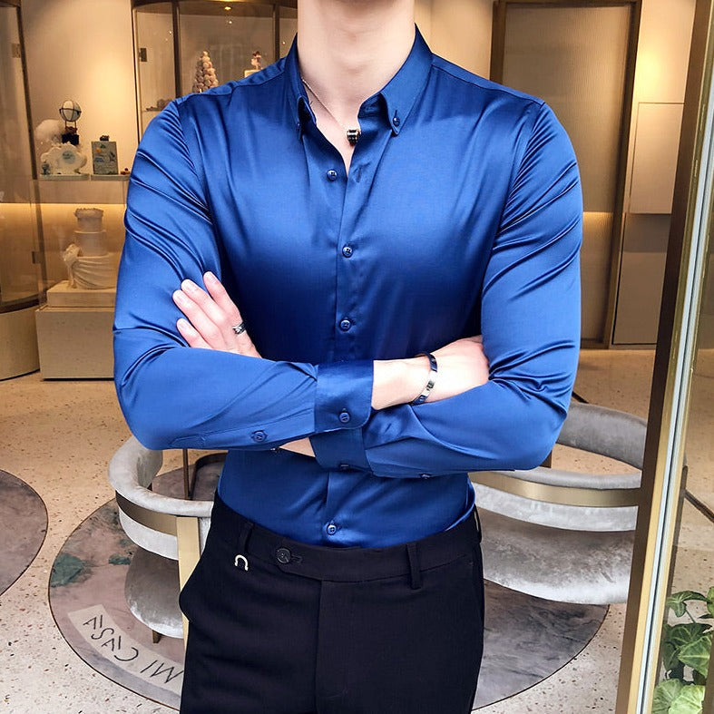 Camisa Social Masculina Slim Elegance