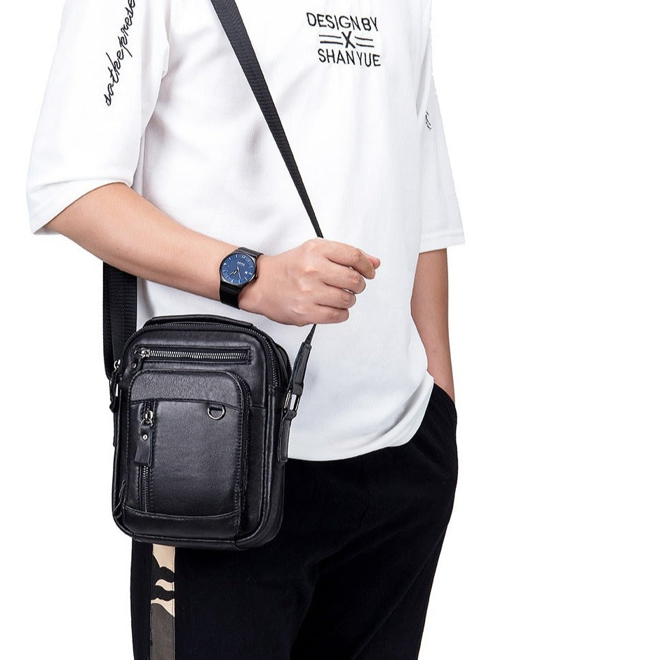 Bolsa Masculina Pequena Couro Genuíno