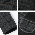 Blazer Masculino Plus Size Xadrez Grife