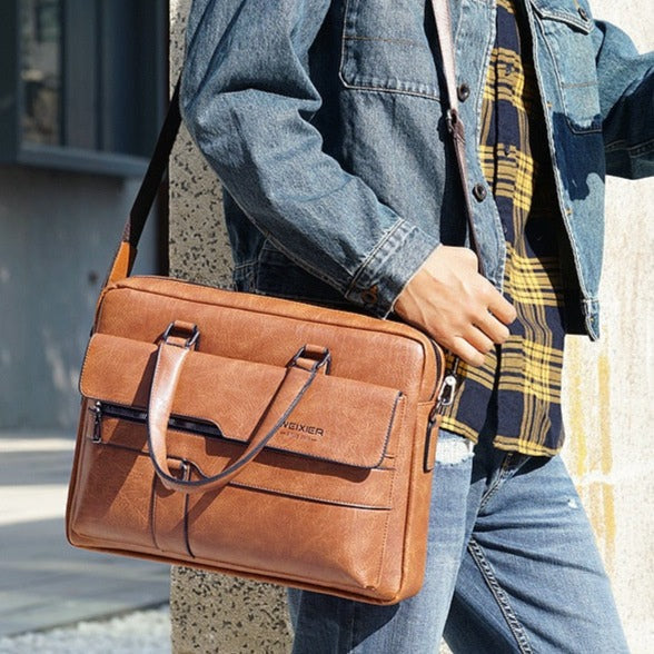 Bolsa Masculina Couro Genuíno
