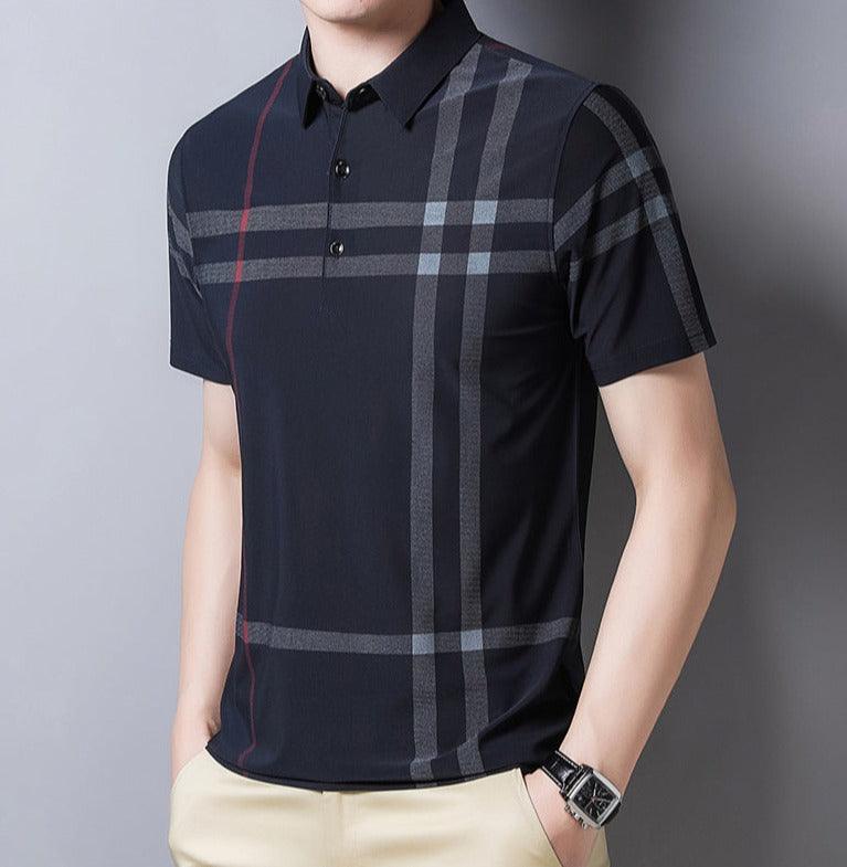 Camisa Masculina Polo com Listras