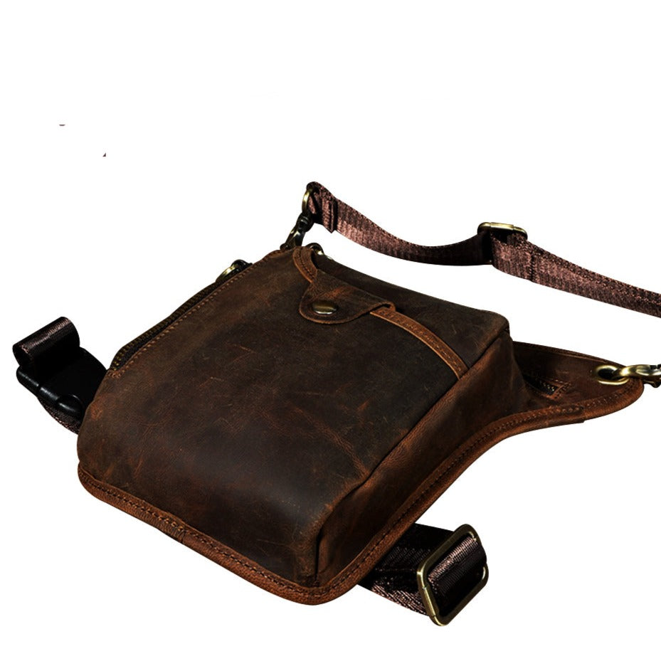 Bolsa Masculina de Cintura Couro Genuíno
