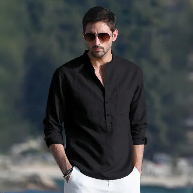 Camisa Masculina de Linho Bellaro® S1053