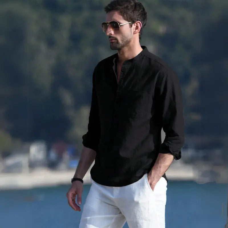Camisa Masculina de Linho Bellaro® S1053