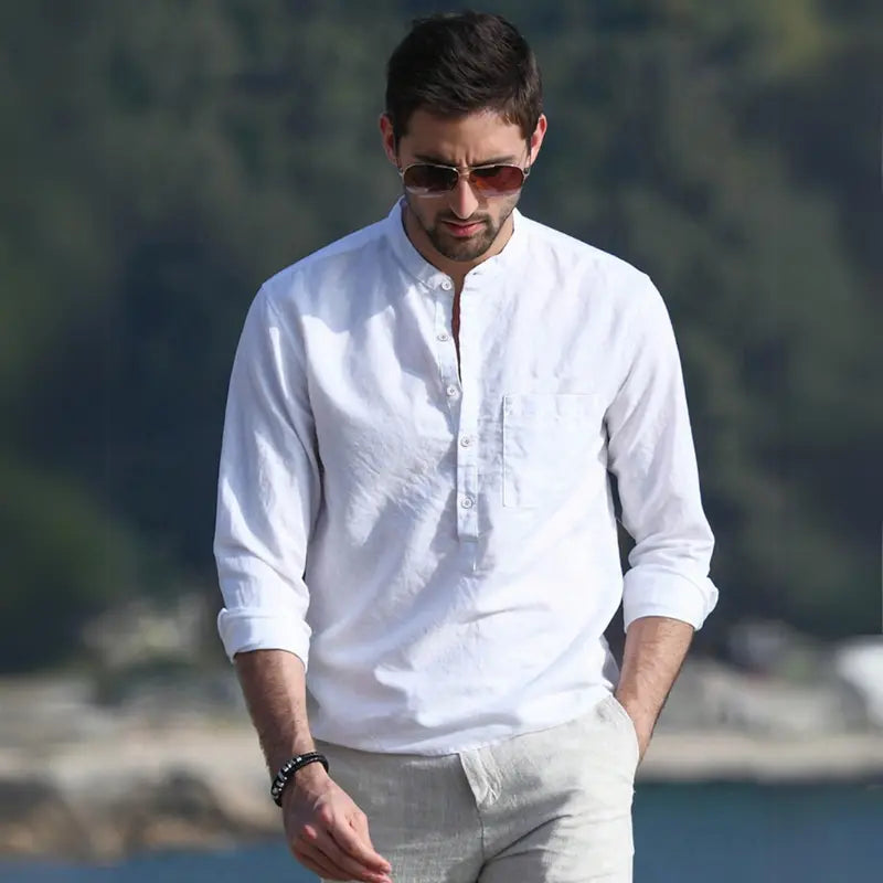 Camisa Masculina de Linho Bellaro® S1053