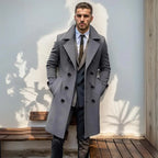 Sobretudo Longo Transpassado de Lã Masculino Bellaro®