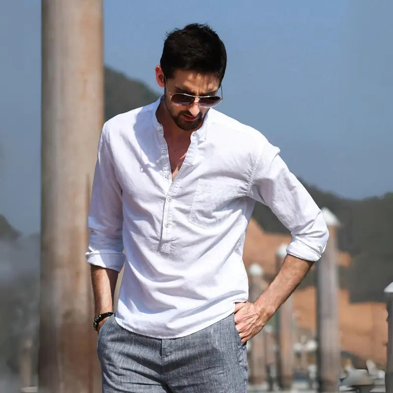 Camisa Masculina de Linho Bellaro® S1053