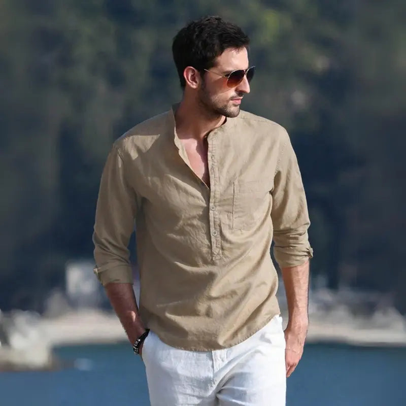 Camisa Masculina de Linho Bellaro® S1053