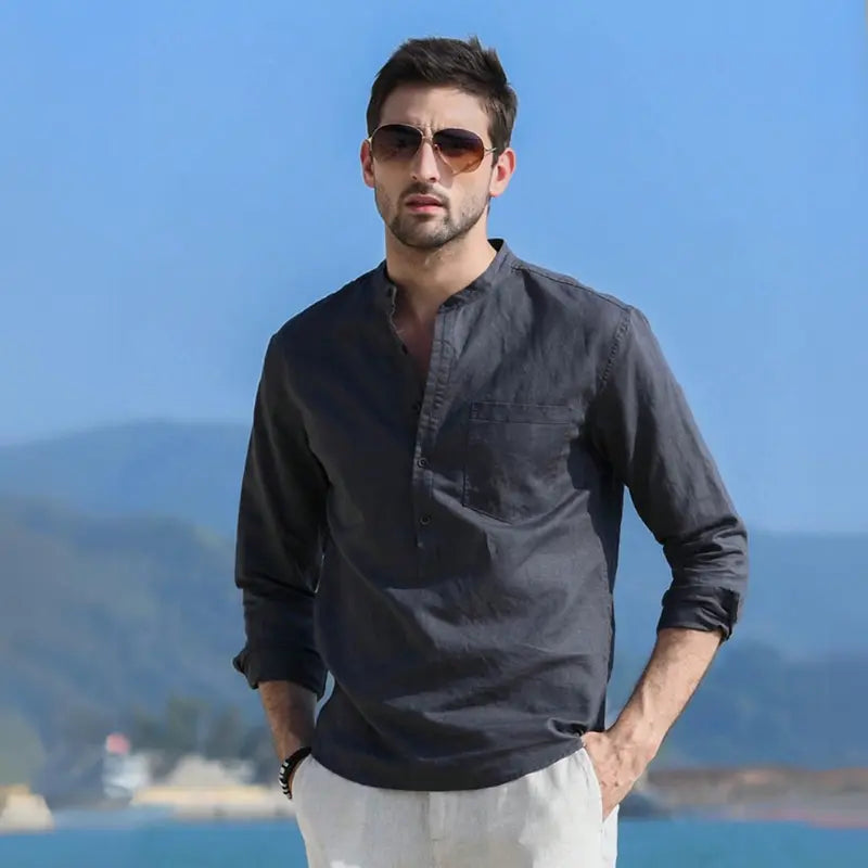 Camisa Masculina de Linho Bellaro® S1053
