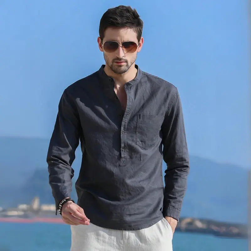 Camisa Masculina de Linho Bellaro® S1053