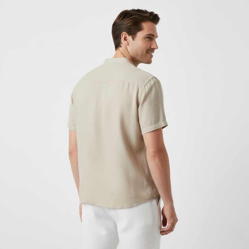 Camisa Manga Curta em Linho Masculina Bellaro®