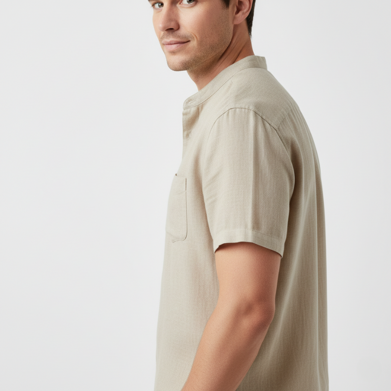 Camisa Manga Curta em Linho Masculina Bellaro®