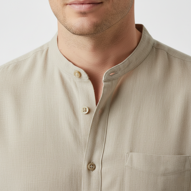 Camisa Manga Curta em Linho Masculina Bellaro®