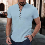 Camisa de Linho Manga Curta Masculina Bellaro®
