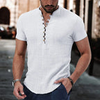 Camisa de Linho Manga Curta Masculina Bellaro®