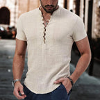 Camisa de Linho Manga Curta Masculina Bellaro®