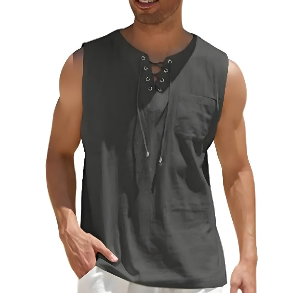 Camisa Regata Masculina de Linho Bellaro®