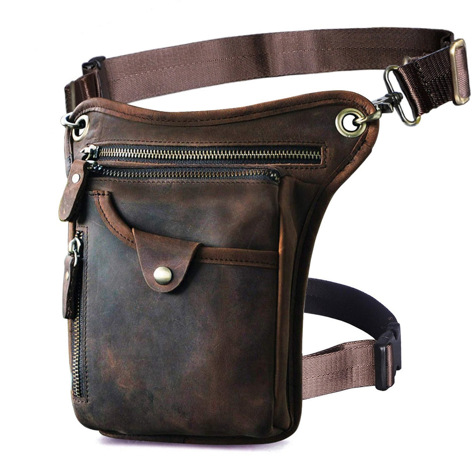 Bolsa Masculina de Cintura Couro Genuíno