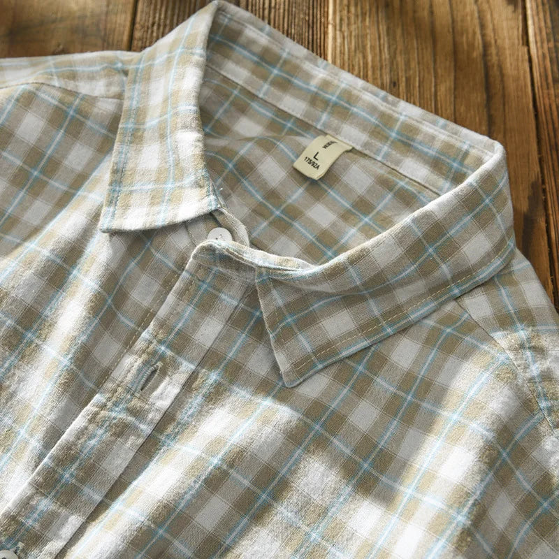 Camisa Masculina Xadrez de Manga Longa Bellaro®