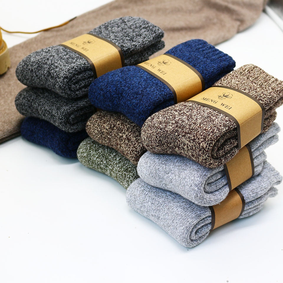 Meia de Lã Inverno 3x Par Inclui 6 Peças