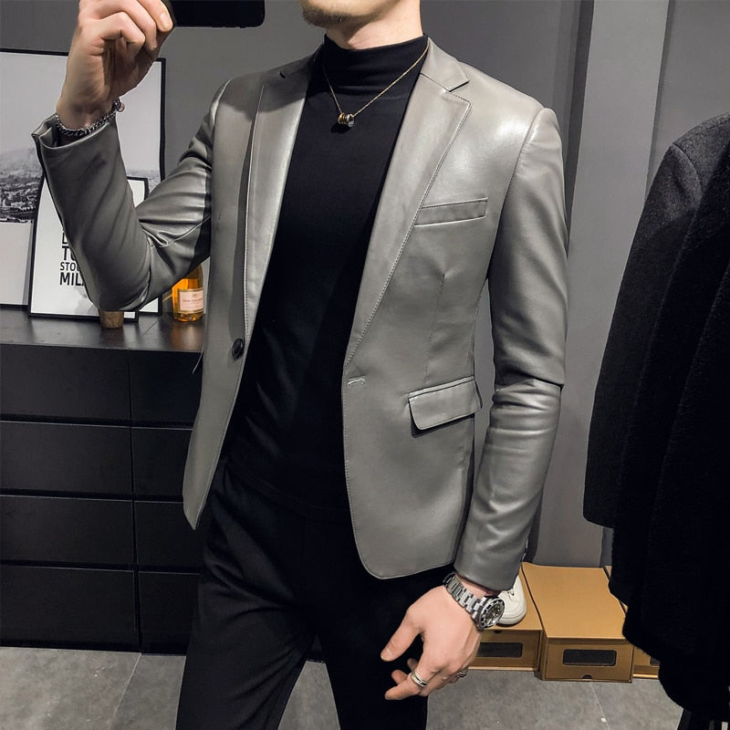 Blazer Masculino de Couro Bellaro®