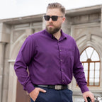 Camisa Social Manga Longa Masculina Plus Size