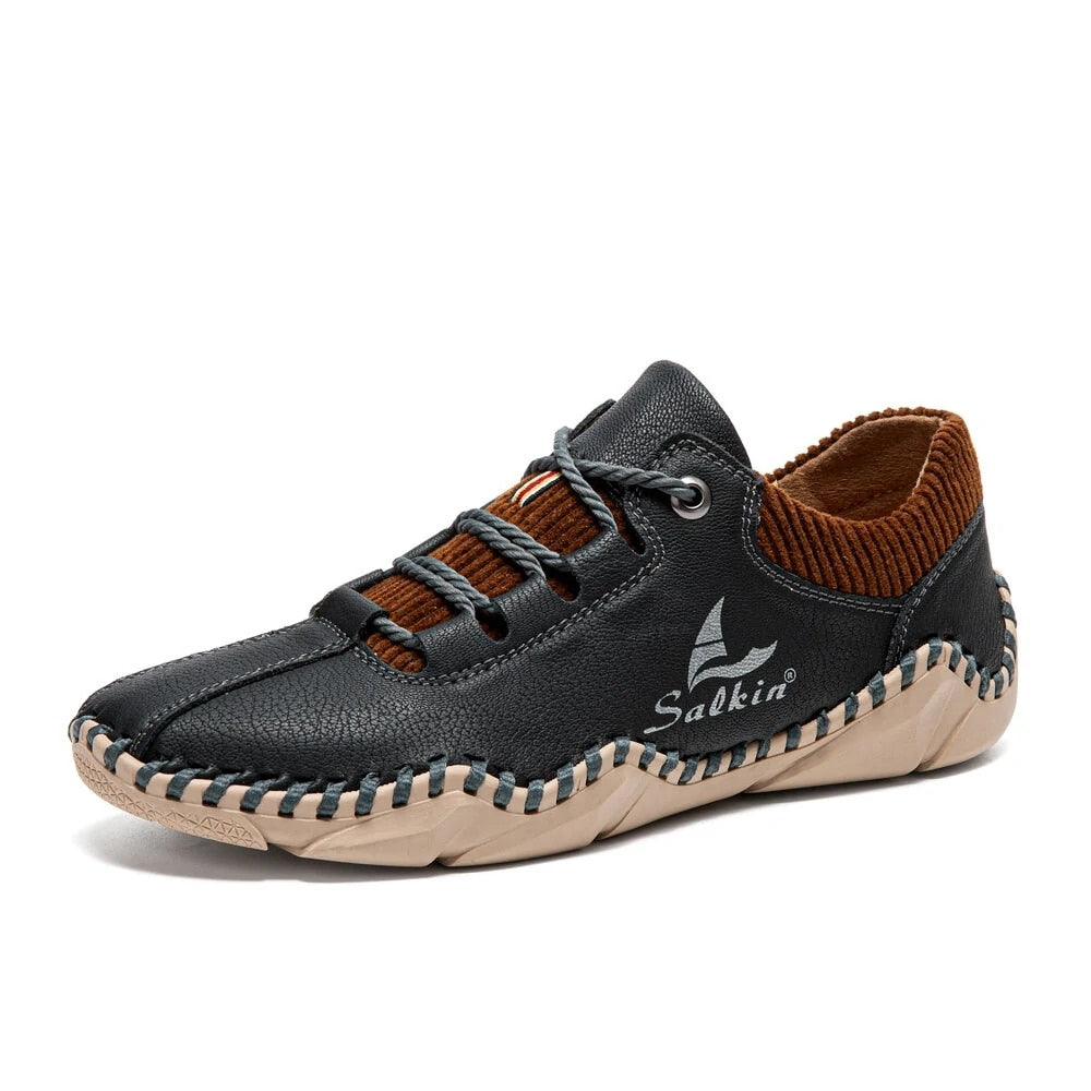 Sapatênis Masculino de Couro Casual
