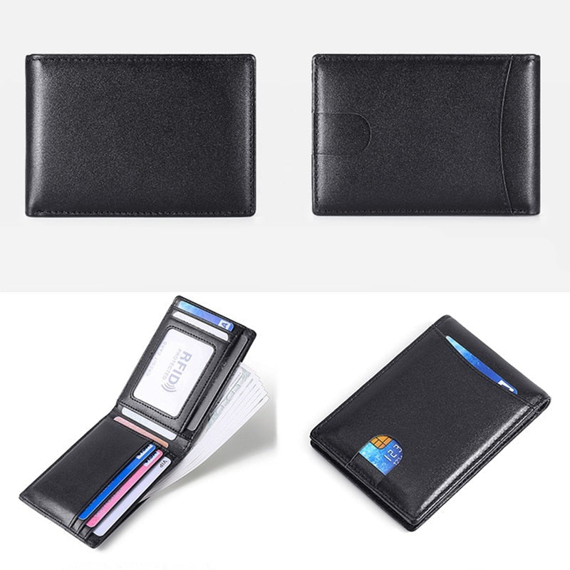 Carteira Masculina de Couro Antifurto Tecnologia RFID