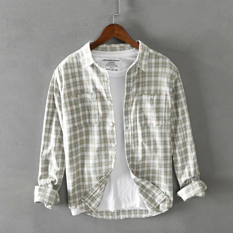 Camisa Masculina Xadrez de Manga Longa Bellaro®