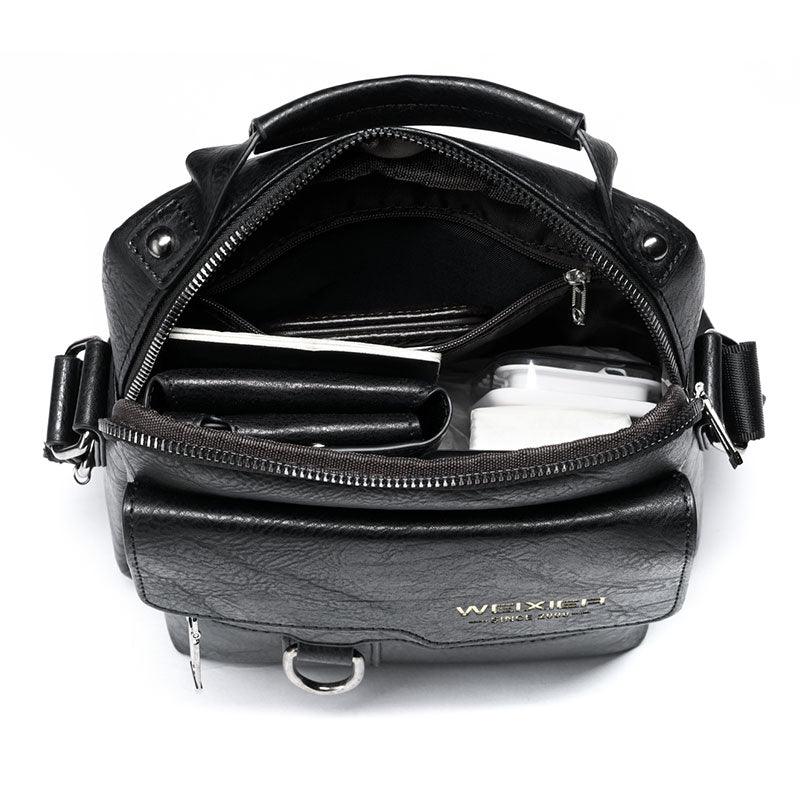 Bolsa de Couro Pequena Masculina Impermeável