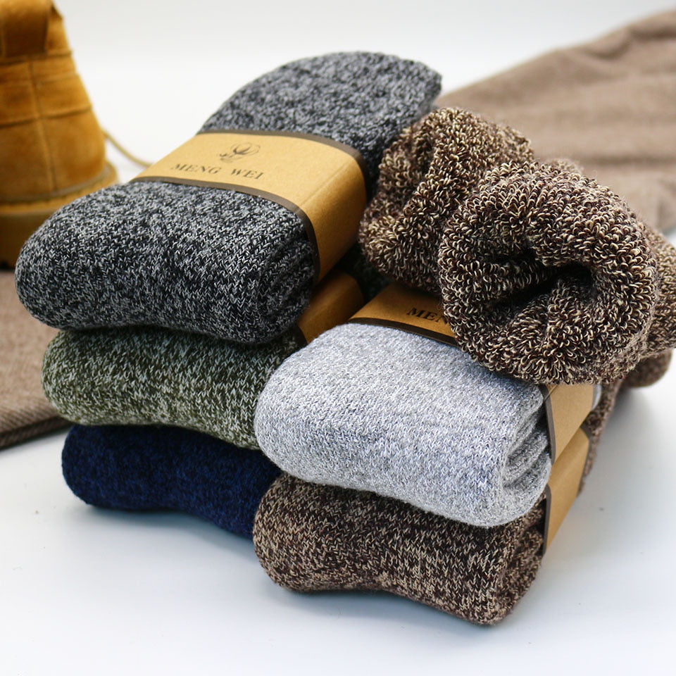 Meia de Lã Inverno 3x Par Inclui 6 Peças