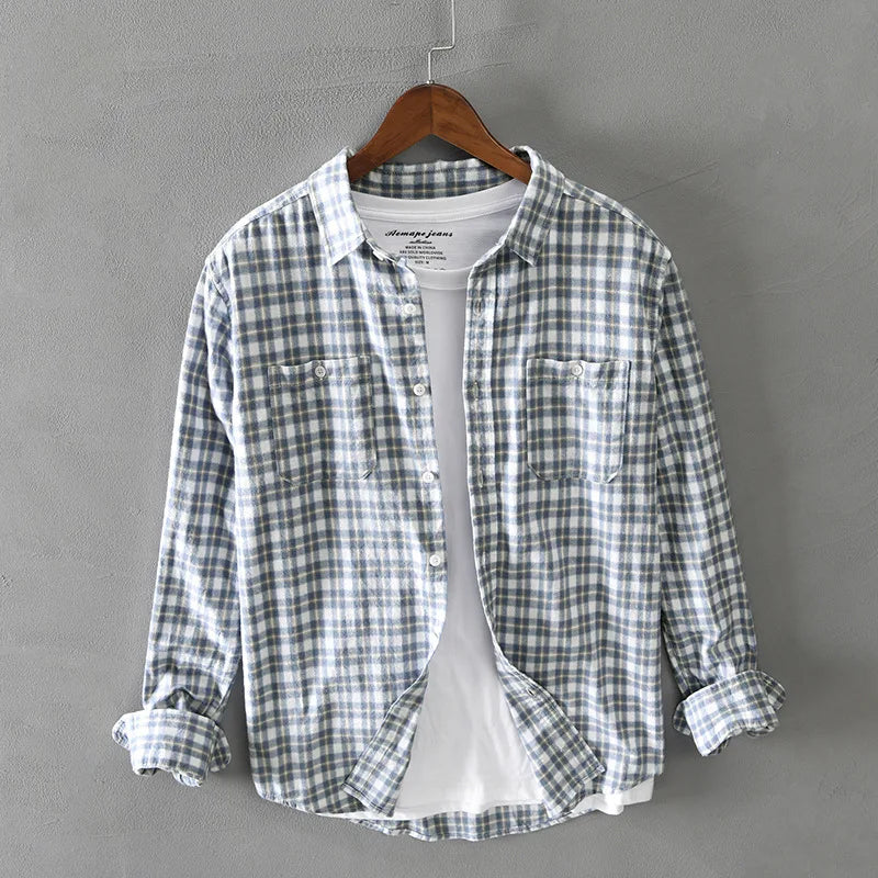 Camisa Masculina Xadrez de Manga Longa Bellaro®