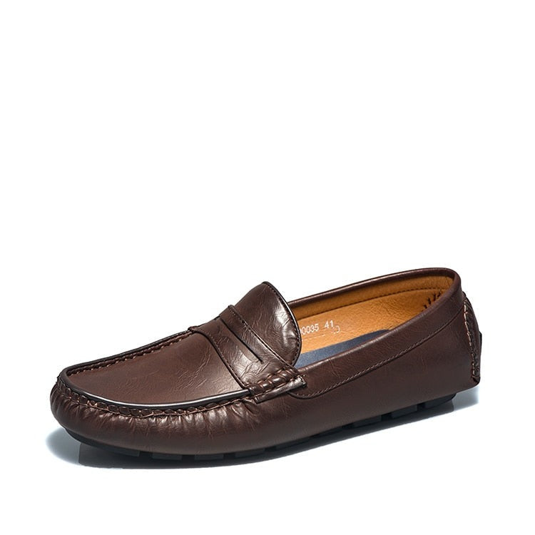 Mocassim Couro Genuíno Antiderrapante Masculino