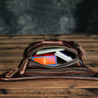 Bolsa Masculina de Cintura Couro Genuíno