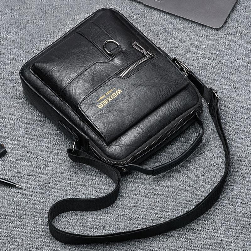 Bolsa de Couro Pequena Masculina Impermeável