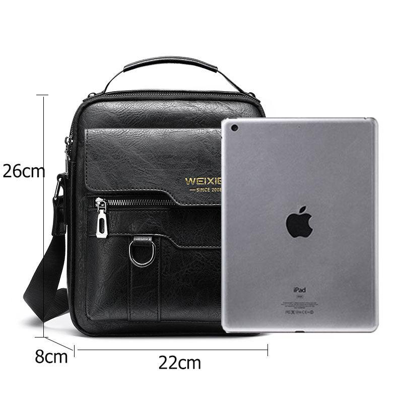 Bolsa de Couro Pequena Masculina Impermeável